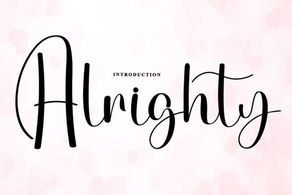 Alrighty: The Handwritten Font for Authentic Branding