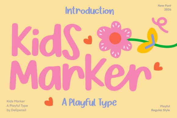 Kids Marker: The Playful Display Font for Authentic Branding