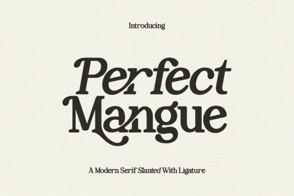 Perfect Mangue: A Modern Serif with Classic Soul