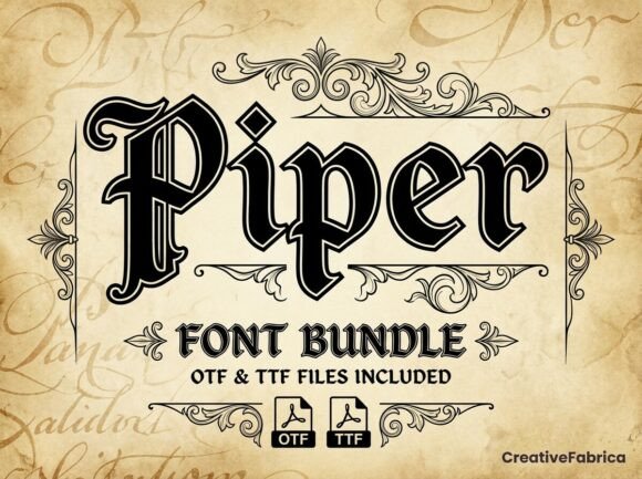 Piper: A Blackletter Font for Bold, Vintage Branding