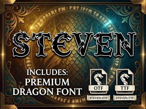 Steven: A Display Font for Bold Visual Statements