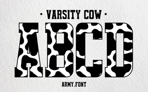 Varsity Cow: A Whimsical Font for Bold Branding