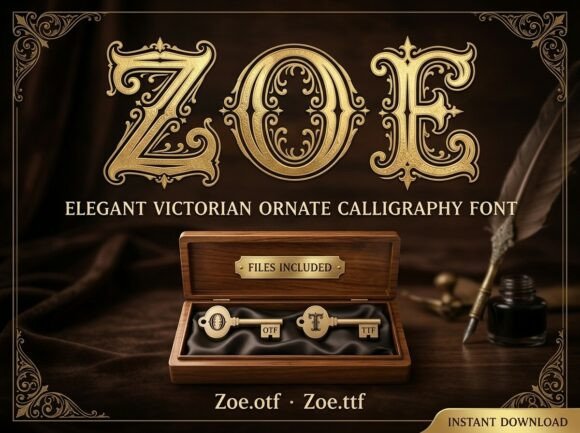 Zoe: Victorian Ornate Calligraphy for Luxury Branding